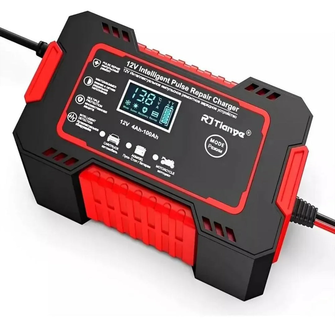 Cargador Inteligente de Baterias Carro/Moto 12 V - 6 A