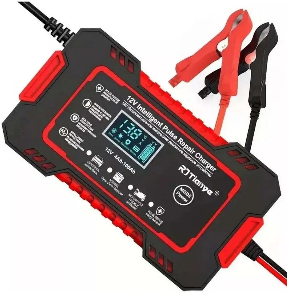 Cargador Inteligente de Baterias Carro/Moto 12 V - 6 A